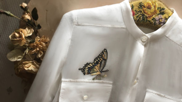 Lunéville Embroidery on a Finished Garment (2017)